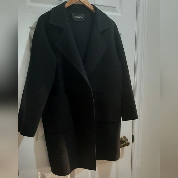 LZ.SHOP Open Wool Coat - Picture 7 of 7